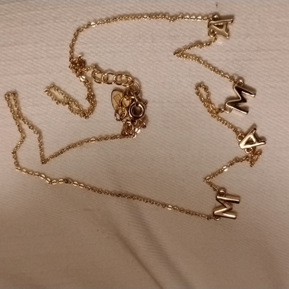 Benevolence LA MAMA Necklace Gold Tone 16+2 inch